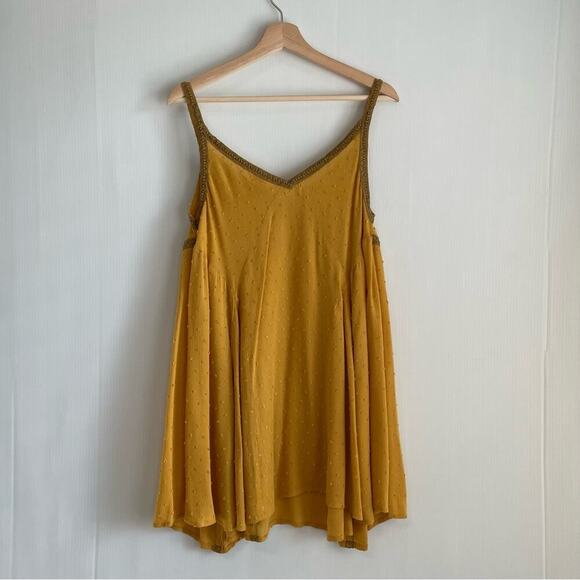 Umgee mustard yellow boho mini dress size small - Picture 2 of 7